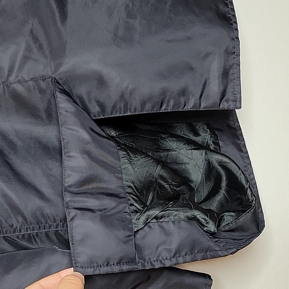 INC International Concepts Black Rain Jacket Long Sleeve Buttons size S - Picture 12 of 16